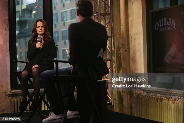 Actress Elizabeth Reaser attends the Build Series to discuss the film 'Ouija: Origin Of Evil' at AOL HQ on October 17, 2016 in New York City.