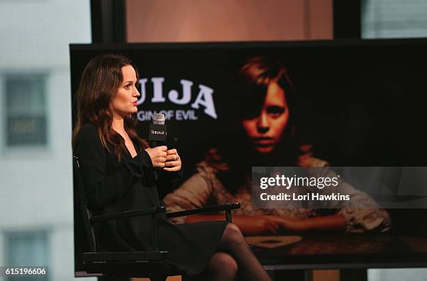 Actress Elizabeth Reaser attends the Build Series to discuss the film 'Ouija: Origin Of Evil' at AOL HQ on October 17, 2016 in New York City.