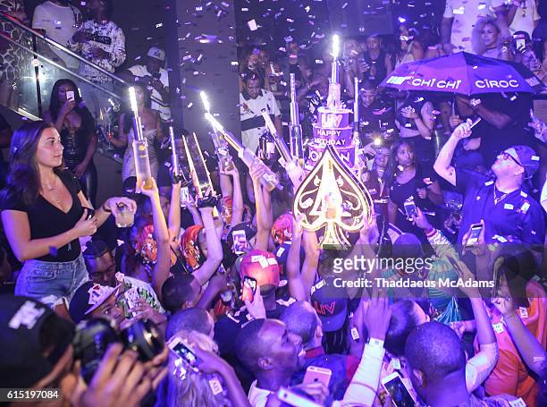 Atmosphere at LIV nightclub at Fontainebleau Miami on October 16, 2016 in Miami Beach, Florida.