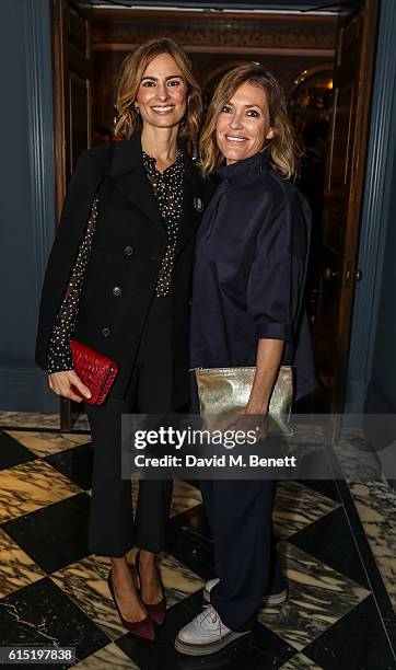 Devika Mokhtarzadeh and Cerys Matthews attend a dinner at The Arts Club in honour of the Club presenting Professor Stephen Hawking with the Luminary...