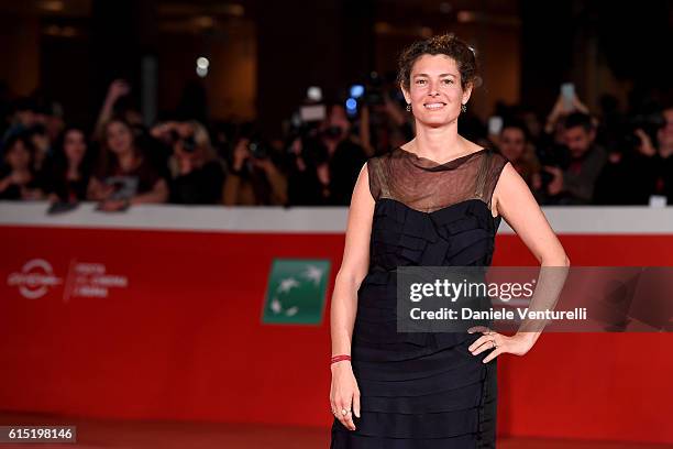 Ginevra Elkann walks a red carpet for 'Captain Fantastic' during the 11th Rome Film Festival at Auditorium Parco Della Musica on October 17, 2016 in...