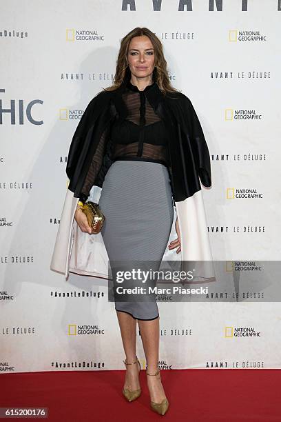 Actress Carolina Parsons attends the 'Before the Flood - Avant le Deluge' Premiere at Theatre du Chatelet on October 17, 2016 in Paris, France.