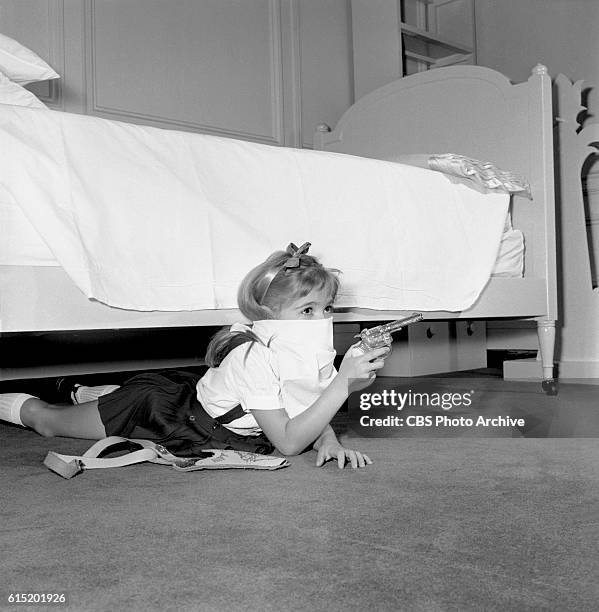 Advance art for CBS's "Playhouse 90" presentation of 'Eloise' with Evelyn Rudie in the starring role, shot October 29, 1956 at the Plaza Hotel, New...