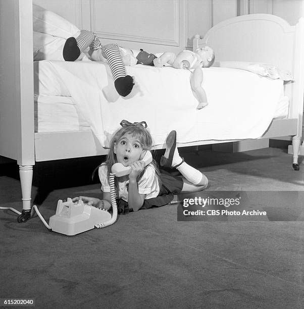 Advance art for CBS's "Playhouse 90" presentation of 'Eloise' with Evelyn Rudie in the starring role, shot October 29, 1956 at the Plaza Hotel, New...
