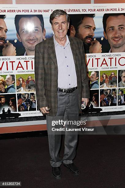 Bernard Menez attends the "l'Invitation" Paris Premiere at UGC George V on October 17, 2016 in Paris, France.