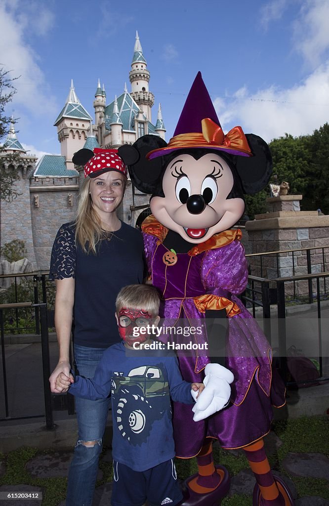 Reese Witherspoon and Son Celebrate Halloween Time at Disneyland