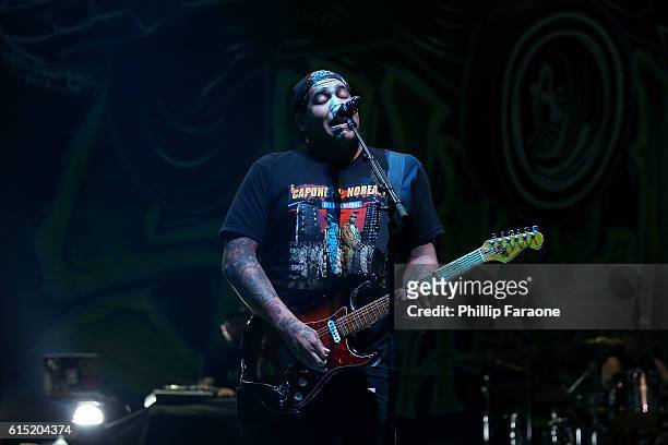 Frontman Rome Ramirez of Sublime with Rome performs at Irvine Meadows Amphitheatre on October 15, 2016 in Irvine, California.