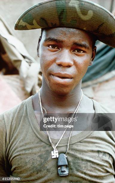 Marine after a 6-day patrol in the Dunang region of Vietnam.