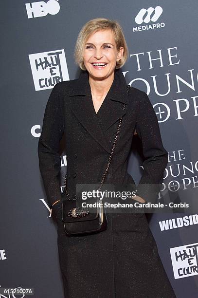 Melita Toscan du Plantier attends the "The Young Pope" Paris Premiere at La Cinematheque on October 17, 2016 in Paris, France.