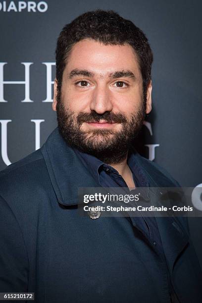 Mouloud Achour attends the "The Young Pope" Paris Premiere at La Cinematheque on October 17, 2016 in Paris, France.