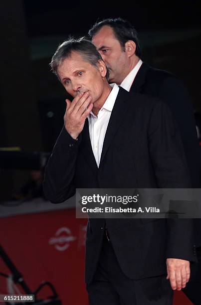 Viggo Mortensen walks a red carpet for 'Captain Fantastic' during the 11th Rome Film Festival at Auditorium Parco Della Musica on October 17, 2016 in...