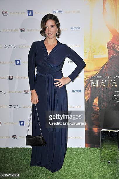 Vahina Giocante attends the Mata Hari photocall at the Majestic Hotel, on October 16, 2016 in Cannes, France.