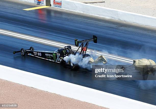 Brittany Force John Force Racing NHRA Top Fuel Dragster during the NHRA Denso Spark Plugs NHRA Nationals at The Strip at Las Vegas Motor Speedway in...