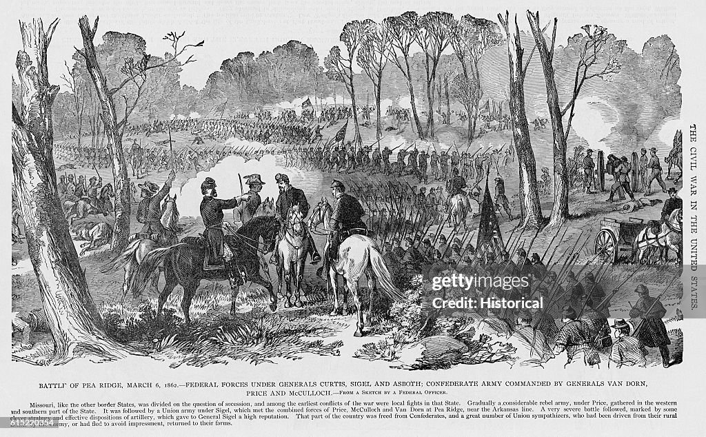 Pea Ridge Staff Federal forces under Generals Samuel Ryan Curtis, Franz Sigel, and ...