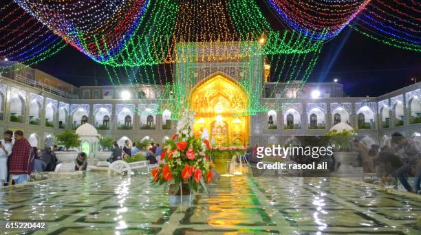 the shrine of imam ali alrida - al mashhad stock pictures, royalty-free photos & images