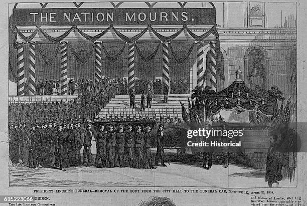 President Lincoln's Funeral-Removal of the Body From the City Hall to the Funeral Car, New York, Apr