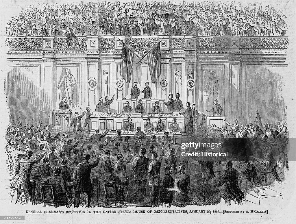 General Sherman's Reception in the United States House of Representatives, January 29, 1866.