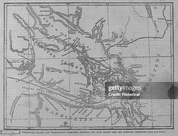 Map of Vancouver Island and Washington Territory, Showing San Juan Island and the Disputed Territory