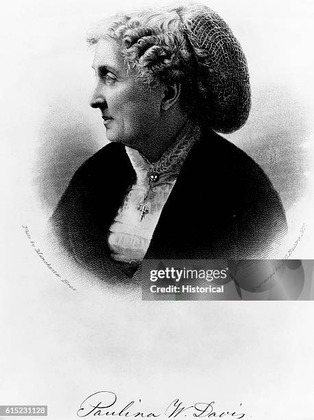 Portrait of Paulina Davis , suffragist and social reformer.