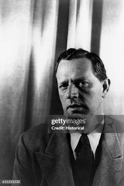 Portrait of Erskine Caldwell , novelist who wrote about violence and sex in the American south.