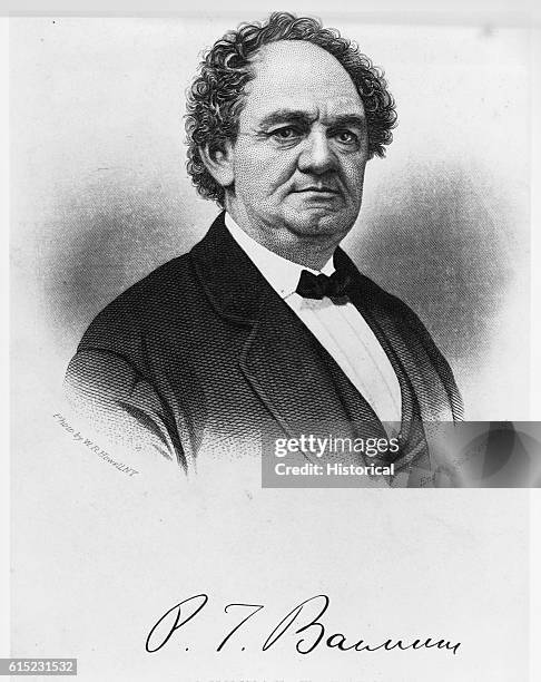 Engraving of Phineas Taylor Barnum Based Upon Photograph by W.R. Howell