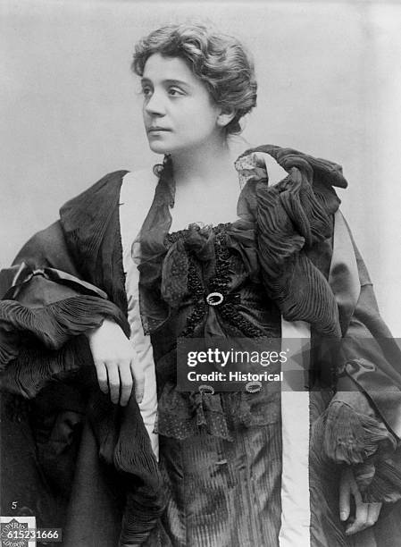 Portrait of Eleonora Duse , Italian stage actress who toured the world.