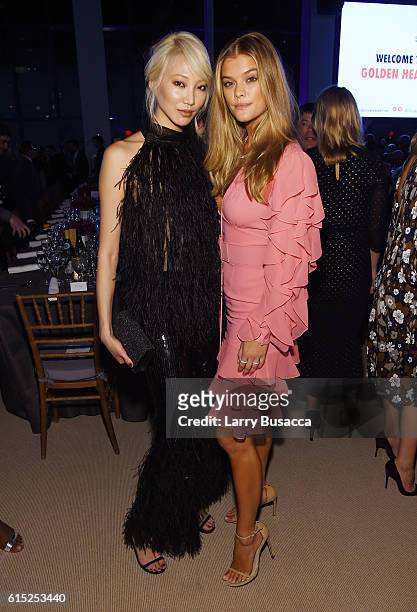 Soo Joo Park and Nina Agdal attend the God's Love We Deliver Golden Heart Awards on October 17, 2016 in New York City.