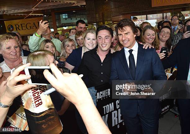 Actor Tom Cruise greets fans on the red carpet at the "Jack Reacher: Never Go Back" Tennessee Benefit Screening for Variety - The Children's Charity,...