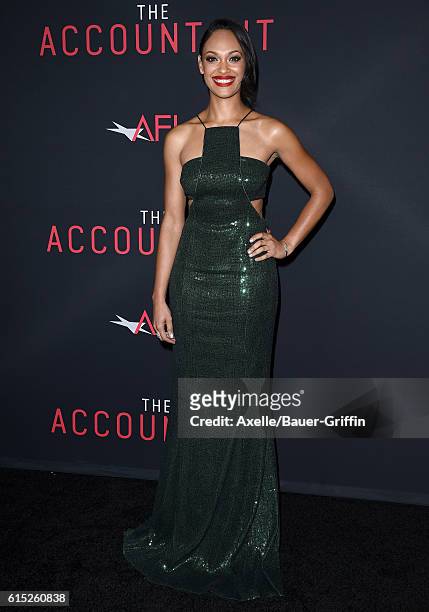Actress Cynthia Addai-Robinson arrives at the premiere of Warner Bros Pictures' 'The Accountant' at TCL Chinese Theatre on October 10, 2016 in...