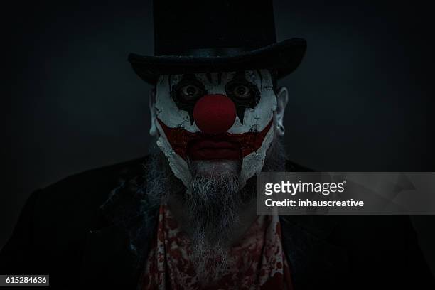 creepy clown creepin - joker stock pictures, royalty-free photos & images