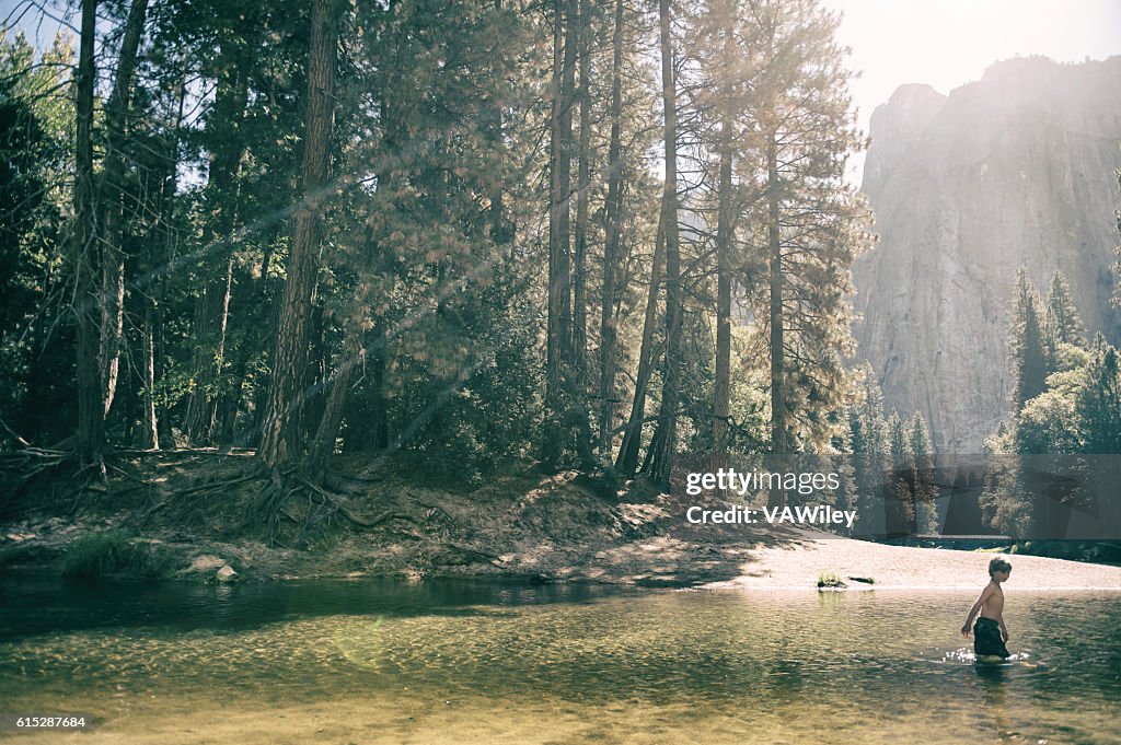 Young child in Yosemite Valley