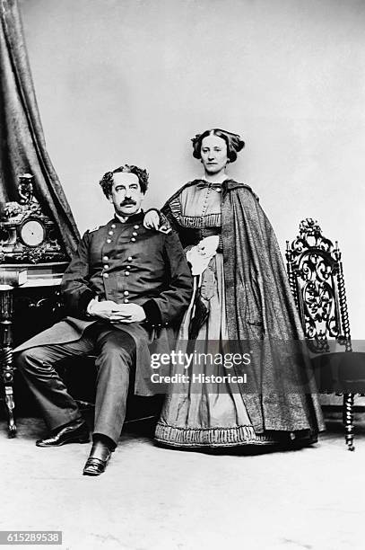 Abner Doubleday and his wife. A military officer in the Mexican War and the Civil War, Doubleday was credited for many years with the invention of...