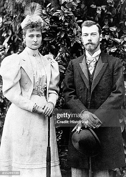 Nicholas Alexandrovich Romanov and Alix of Hesse , in England at approximately the time of their courtship. Nicholas became Czar of Russia in 1894...