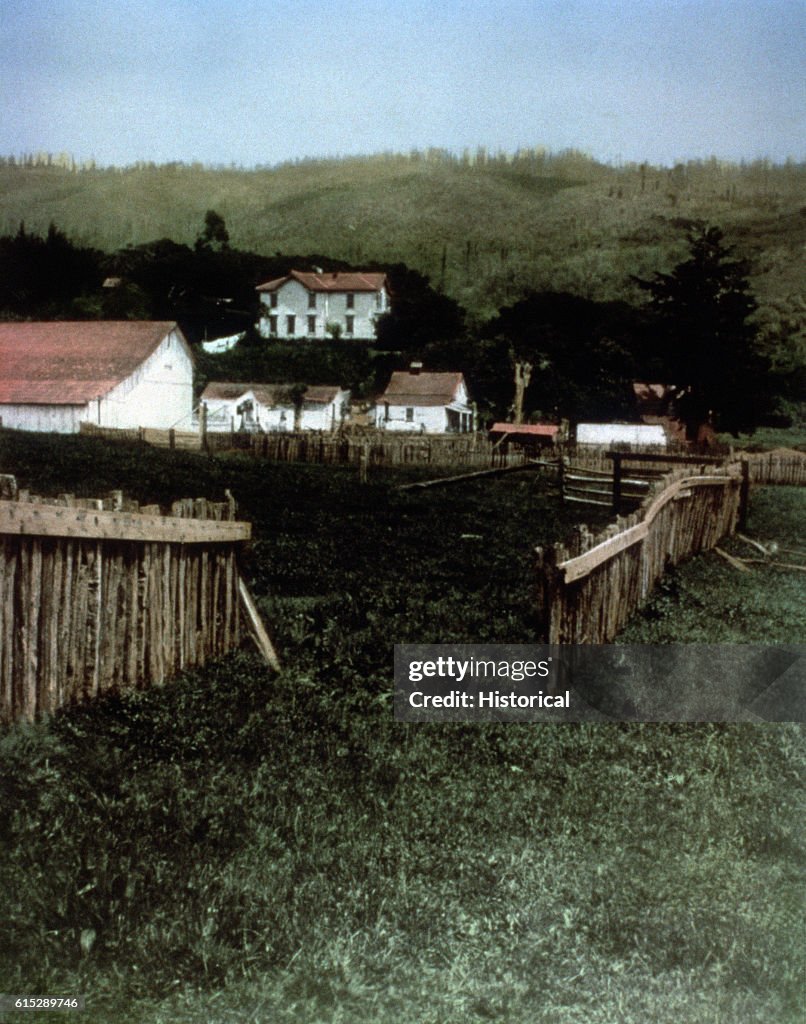 Fence Along San Andreas Fault Offset by San Francisco Earthquake of 1906