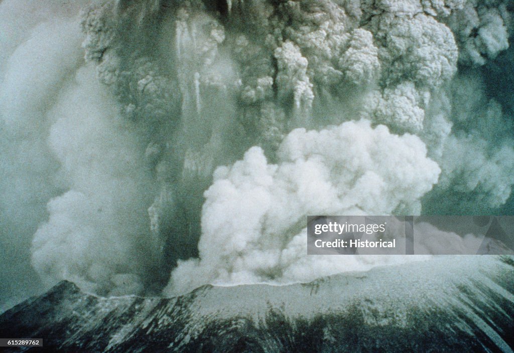 Mount St. Helens Erupting