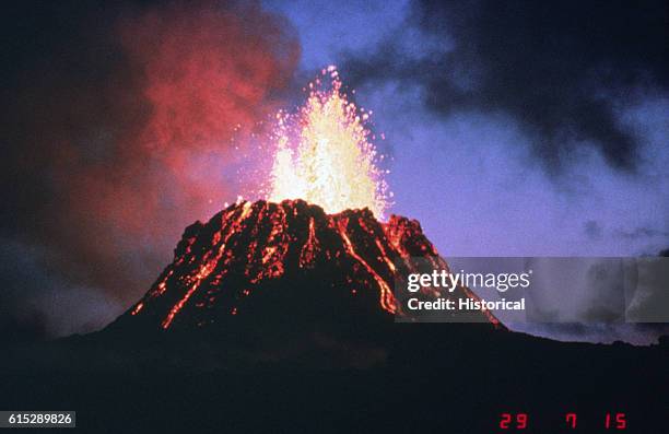 Formation of Cone at Pu'u O'l on Kilauea's East Rift