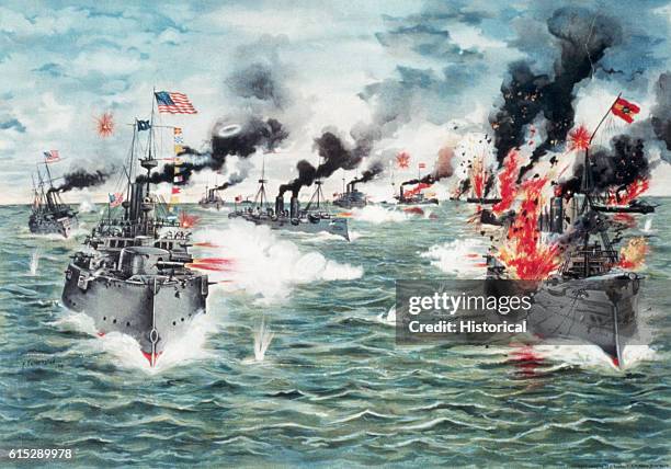 The Great Naval Battle Off Cavite , May 1st, 1898