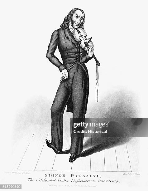 Niccolo Paganini, 1782-1840, Italian violinist and composer.