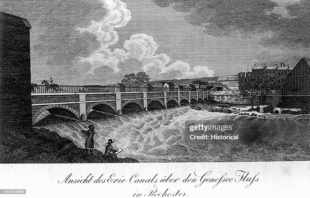 Aquaduct Where Erie Canal Crosses the Genesee River