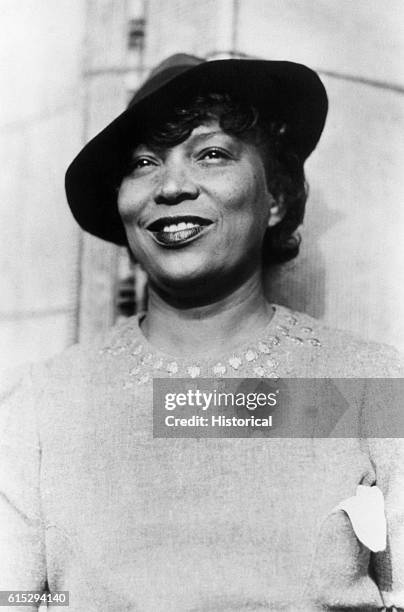 Portrait of American author and filmmaker Zora Neale Hurston , late 1930s or early 1940s. She studied anthropology under scholar Franz Boas and wrote...