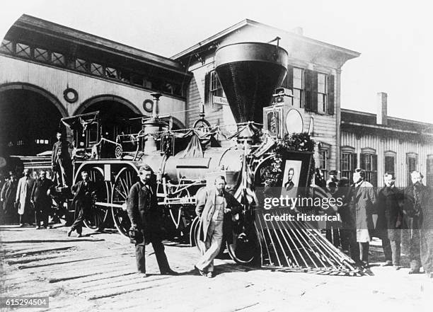 After the assassination of President Abraham Lincoln on April 14 the President's body was placed on a train and carried across the country to...