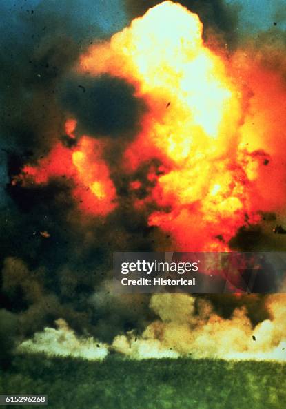 Exploding Meat Missile The explosion and blast fragments from a BGM-109 Tomahawk cruise ...