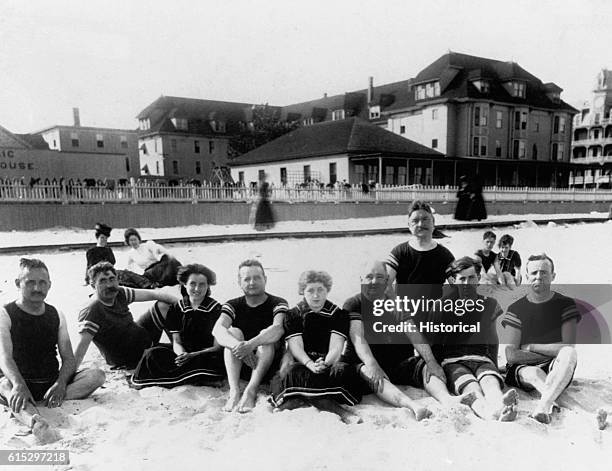 Patrick Kennedy, Rose Fitzgerald, John F. "Honey Fitz" Fitzgerald and Joseph P. Kennedy, Sr. At Old Orchard Beach Maine.