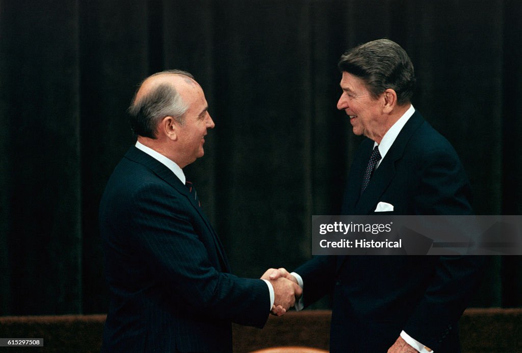 Gorbachev and Reagan at Geneva Summit
