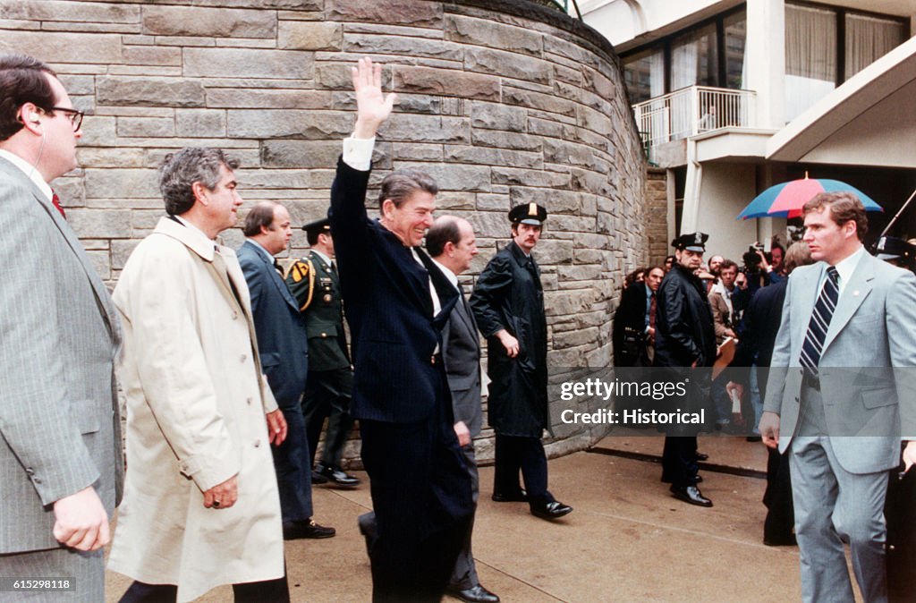 Ronald Reagan Just Before Assassination Attempt