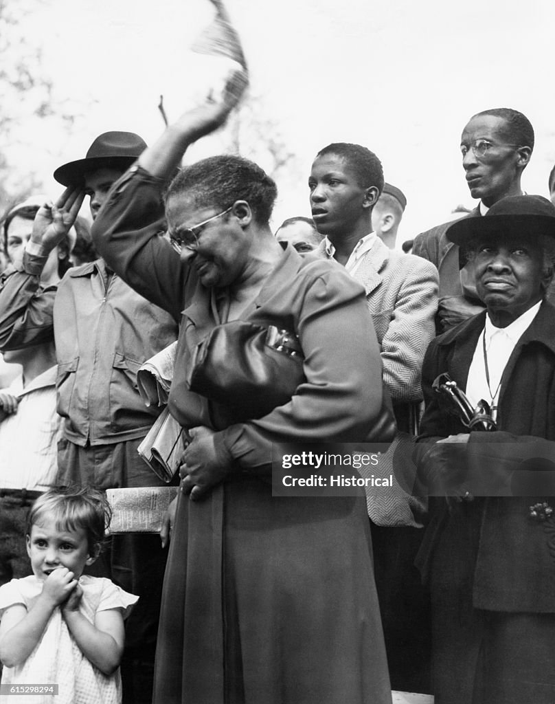 Mourner for President Franklin Roosevelt