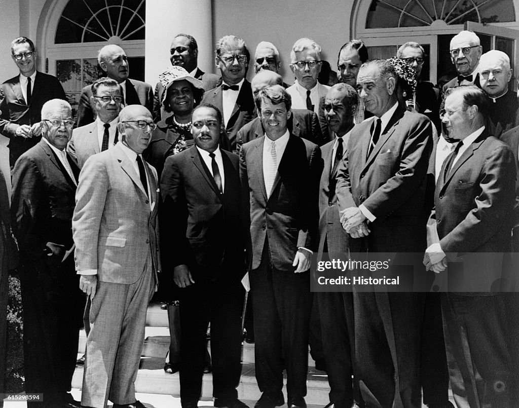 Lbj Rfk Robert F. Kennedy and Lyndon B. Johnson pose with civil rights... News ...