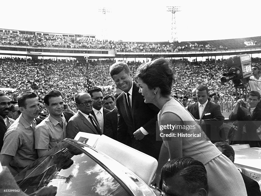 President and Mrs. Kennedy With Bay of Pigs Brigade