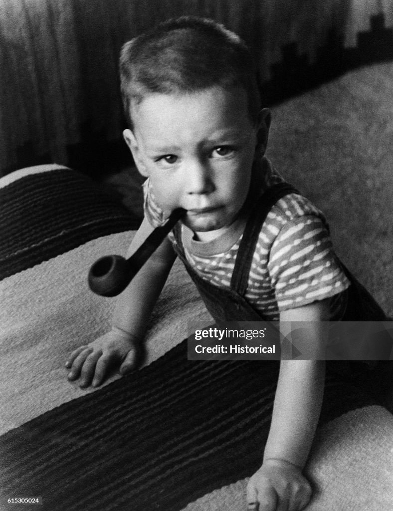 J. Robert Oppenheimer's Son Peter with Pipe News Photo Getty Images