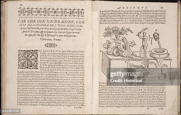 The original text was written by Heron of Alexandria, and this translation is by Giovanni Battista Aleotti.